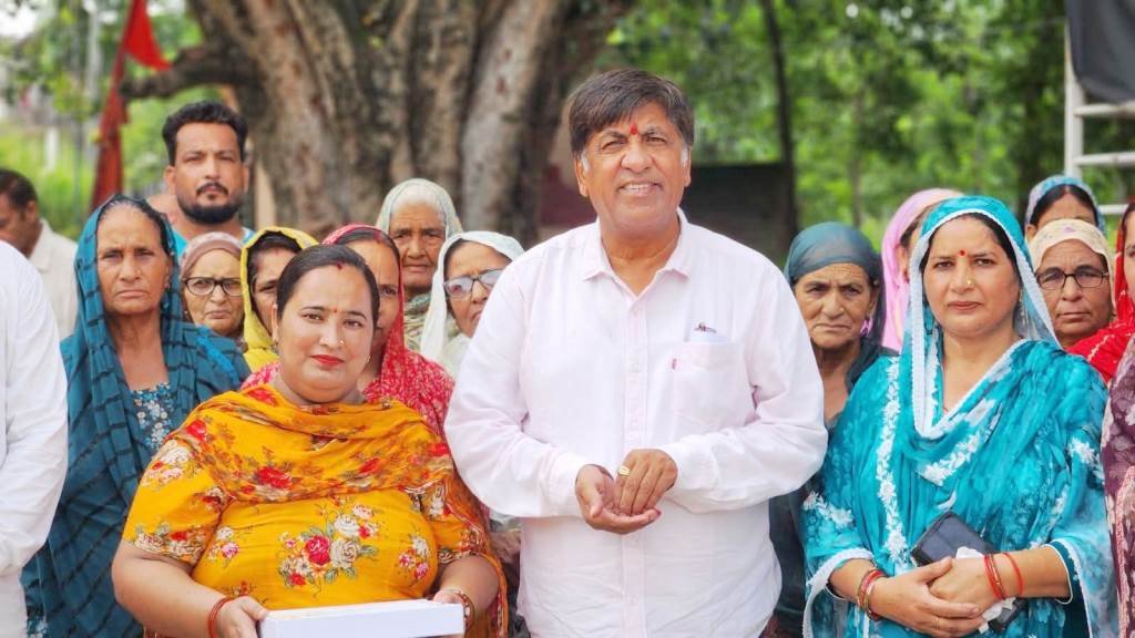MLA Brahm Shankar Jimpa inaugurated the construction work of the community center in Tharoli village